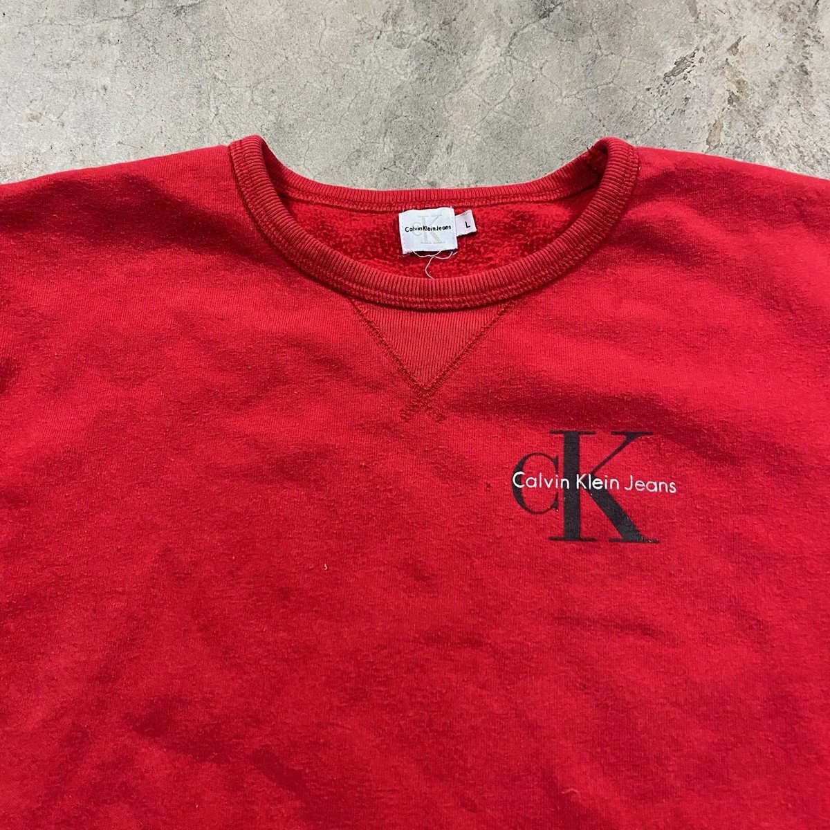 Calvin Kleins Jeans Vintage Sweatshirt 90s Large Logo Spell Out | eBay