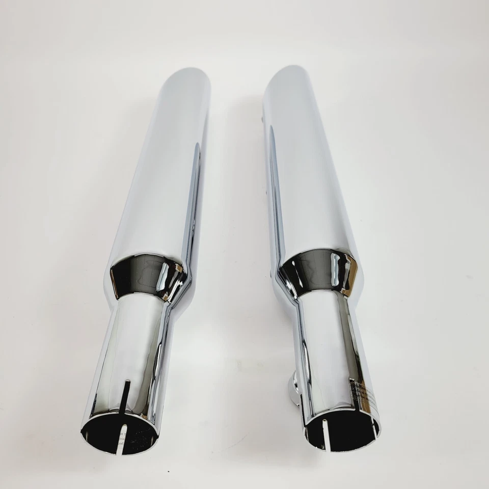 Silenciadores deslizantes Rush Exhaust 3" 2" defletor cromado barra para 2000-06 Softail - Imagem 2 de 4