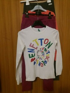 Lotto bimba 8 anni Benetton leggins+maglietta+completo Cycle Band leggins+maglie  | eBay