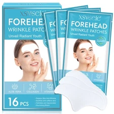 Forehead Wrinkle Patches - Smooths Fine Lines & Wrinkles - 16 pcs - Exp 03/27