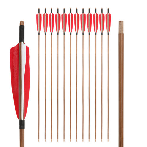 6/12Pcs Bamboo Arrows 33" Turkey Feathers Longbow Recurve Bow Archery Hunting - Picture 11 of 20
