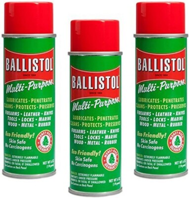 Ballistol Multi-Purpose Oil, Aerosol Spray, 6 oz, 3 Pack