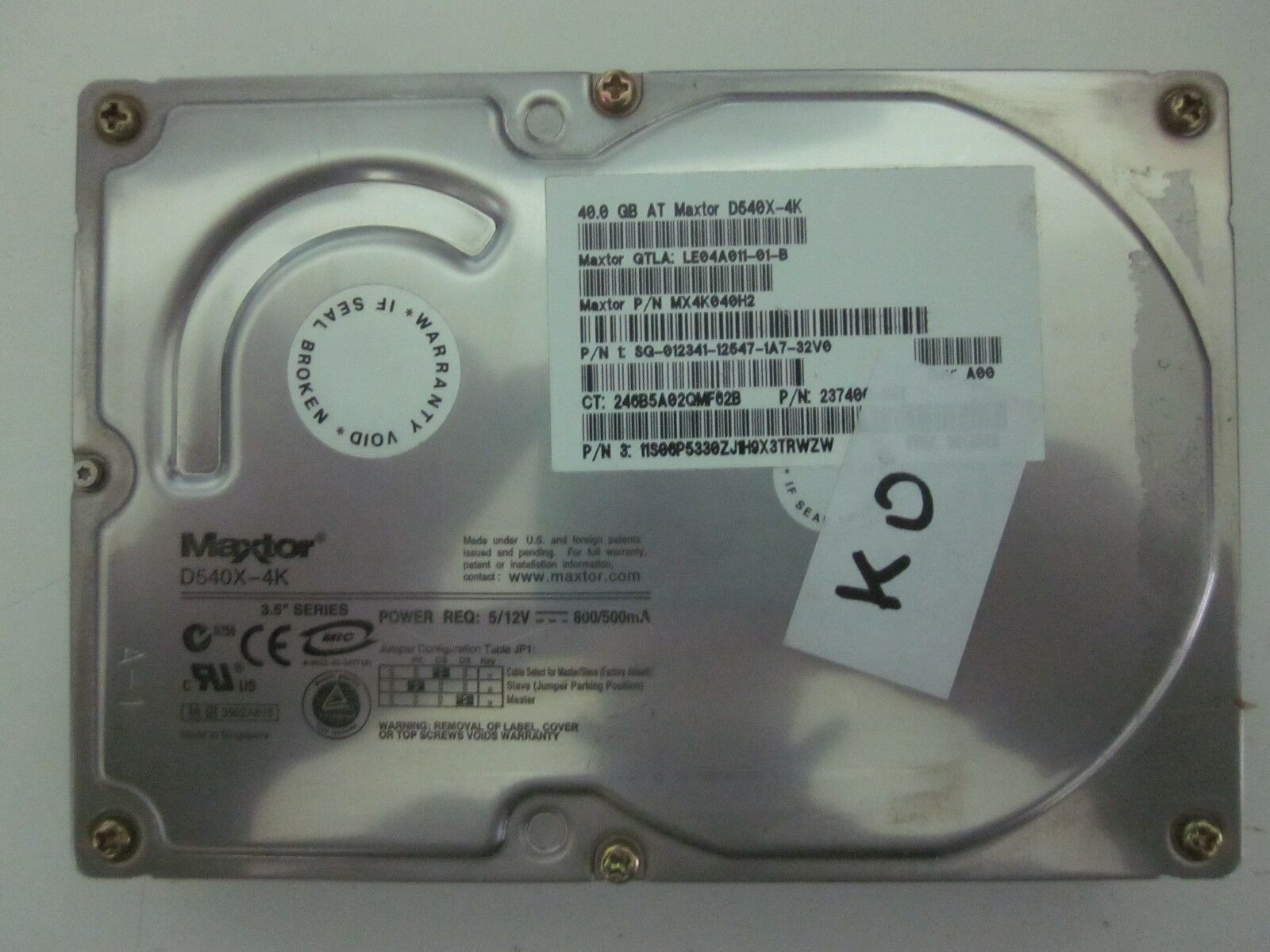 Disco duro MAXTOR 40GB defectuoso, no funciona, para piezas |