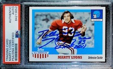 2005 TOPPS All American Football Marty Lyons PSA DNA Certified Autograph Card