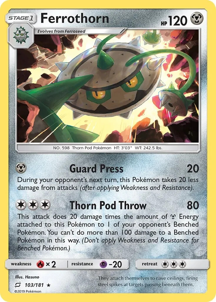 Ferrothorn 103/181 Rare SM - Team Up Pokemon TCG