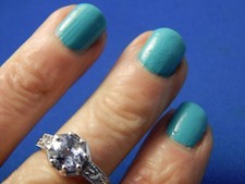 2.86ct Cushion Cut Faceted Sapphire Filigree Sterling Silver Ring Free Sizing