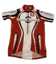 Squadra Cycling Jersey Red White Bicycle Shirt Sports Outdoor Racing Small
