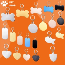 pet id dog tags cat tag personalized custom engraved name double side laser bone
