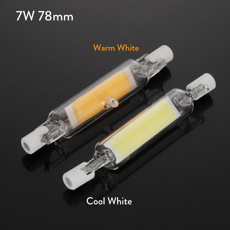 R7S LED 7W 15W 28W 78mm 118mm Lamp Dimmable Glass Tube Light Ceramic - Image 4 of 4