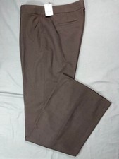 Tahari Lightweight Stretch Terry Trouser Pants in Chocolate Brown. 10, NWT 178