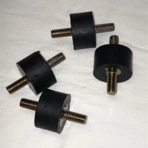 4 Rubber (1-1/4 Dia x 3/4) Vibration Isolator Mounts with 5/16-18 x 11/16" Studs