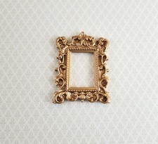 Dollhouse Miniature Small Picture Frame Fancy Gold 1:12 Scale B0432