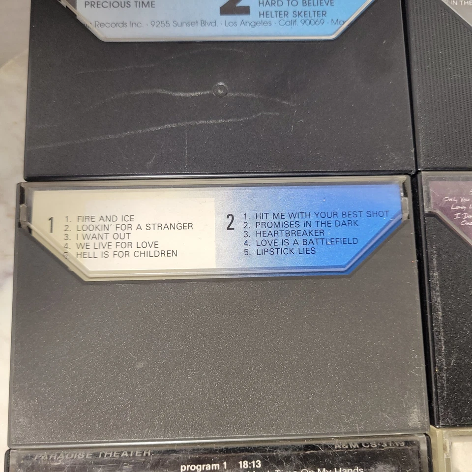 Vintage 9 Epic Stereo Cassette Tapes: Pat Benatar, Paul Simon,Styx, Phil Collins - Image 4 of 4
