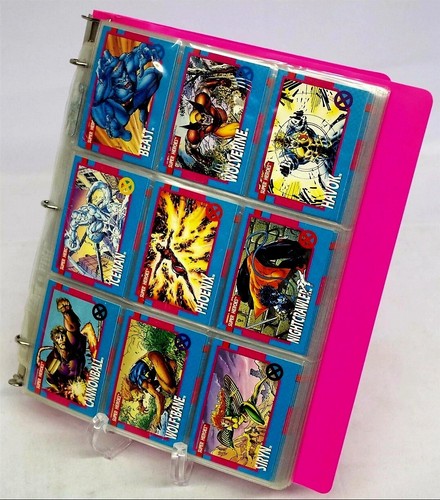 Impel 1992 X-Men Series I Trading Cards / 2 Complete Base Sets in Binder EX/NM