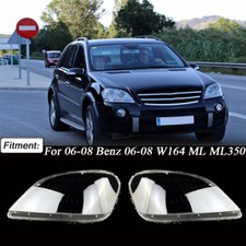 2x Front light HeadLamp Lens Cover Cap For 2006-2008 Benz 06-08 W164 ML ML350