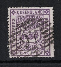 Queensland 3p Railway Revenue Used / 97 Cancel - S22127
