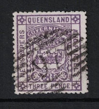 Queensland 3p Railway Revenue Used / 97 Cancel - S22127