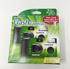 2 Fujifilm Fuji Quicksnap 400 Single Use Disposable 35mm Camera with Flash NEW