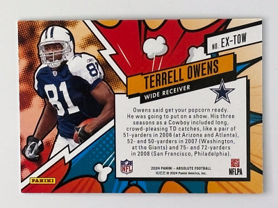 2024 PANINI ABSOLUTE TERRELL OWENS 06/10 GOLD EXPLOSIVE CASE HIT