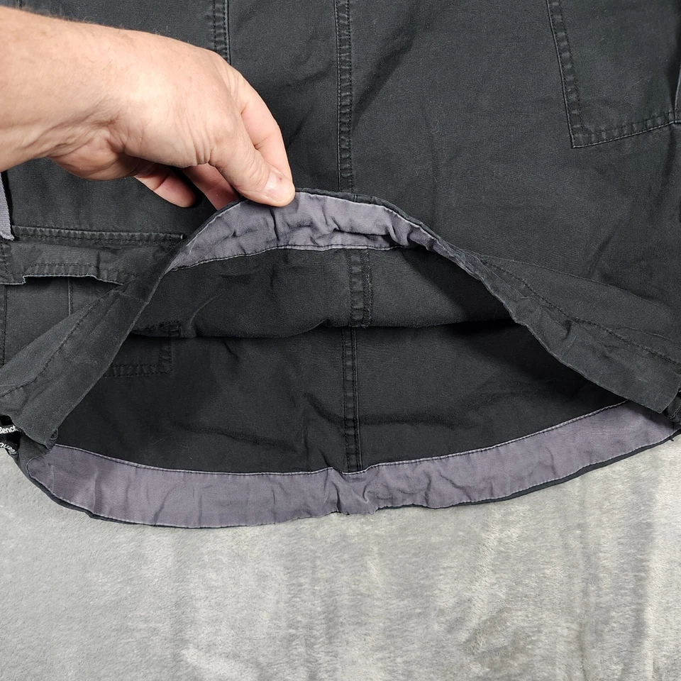 Falda Bench Mujer Negra Denim Bolsillos Carga Talla 26 Graffiti Trasero Foto 2 de 4