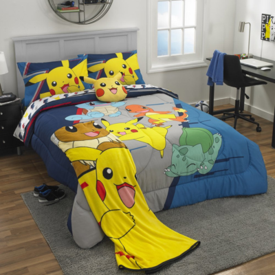 Pokemon Quilt Kids Bedding Pokemon Bed Sheets Twin Buy Tangerine