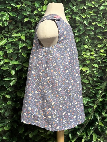 Sleeveless Sun Dress Spring Blue Lamb Duck Girls 4 - Picture 2 of 4