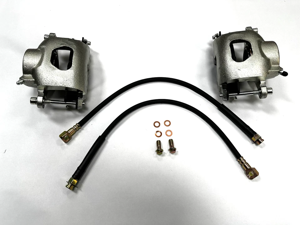 1973 74 75 76 Chevy Monte Carlo Loaded Brake Calipers Pads and Rubber Hose KIT - Image 3 of 4