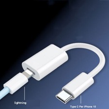 Adattatore adapter da 8 PIN IPHONE FEMMINA a Type Tipo C cavo Maschio iPhone 15