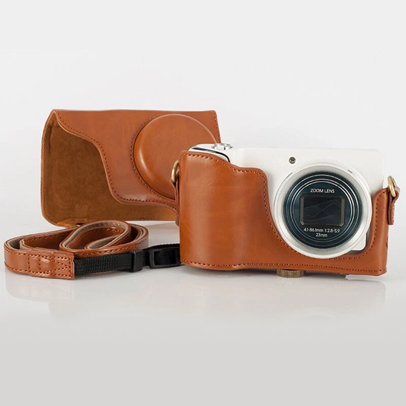 Funda de cuero con agarre para cámara Samsung Galaxy EK-GC200 GC110 GC120 GC100 Foto 2 de 4