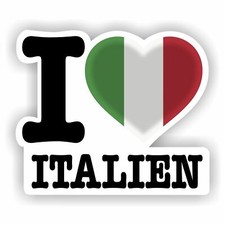 Aufkleber LOVE ITALIEN Sticker für Auto diverse Größen FanShirts4u