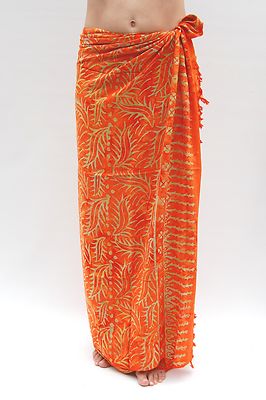 orange sarong skirt