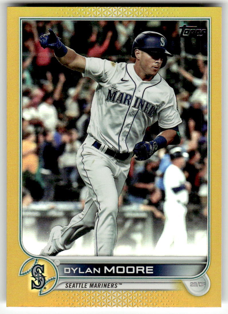2022 Topps #567 Dylan Moore Gold Foil Seattle Mariners Baseball