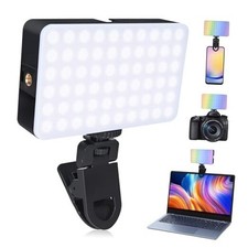 LED Video Conference Light with Clip, Rechargeable Selfie Fill Light for Phone
