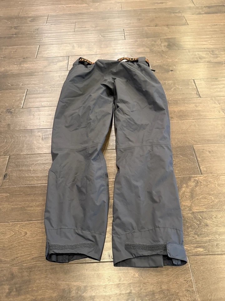 Grundens Womens Gray Belted Weather Watch Fishing Pants Ankle Zip Size S SMALL - Image 3 of 4