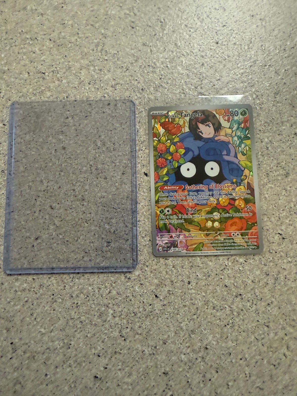 Pokémon TCG Erika’s Tangela 218/217 Ascended Heroes Illustration Rare NM