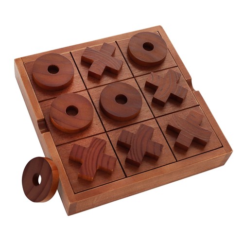 Large Tic Tac Toe Game Outdoor Game Table - 8.6 x 8.6in Wooden Table Top Game...