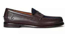 Polo Ralph Lauren Men's Brown Plaid Penny Loafers, 10 D