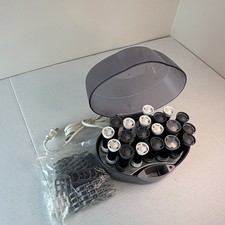 Remington Hot Rollers Curlers Model KF-201 Set 19 Velvet Clips 3 Sizes Tested