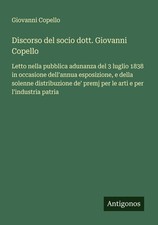 Discorso del socio dott. Giovanni Copello, Giovanni Copello