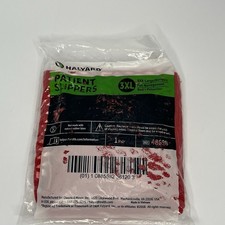 Halyard 3XL Red Patient Slippers