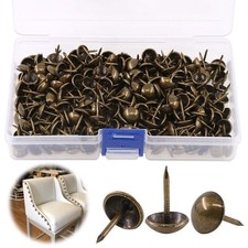 300Pcs  7/16" in Diameter Antique Upholstery Tacks Furniture Nails Pins Kit...