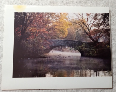 Autumn fall Bridge Lake water Photo Print Wall Art 8.5''x11'', on Kodak