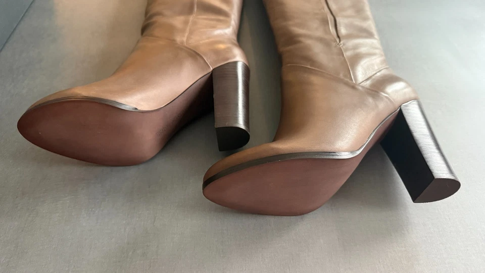 Botas altas hasta la rodilla LUXURY REBEL Violeta DeepTaupe para mujer 37,5 nuevas con caja Foto 3 de 4