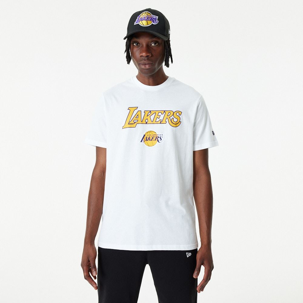 LA Lakers tshirt short sleeve mens cotton crew neck black Team HALF PRICE