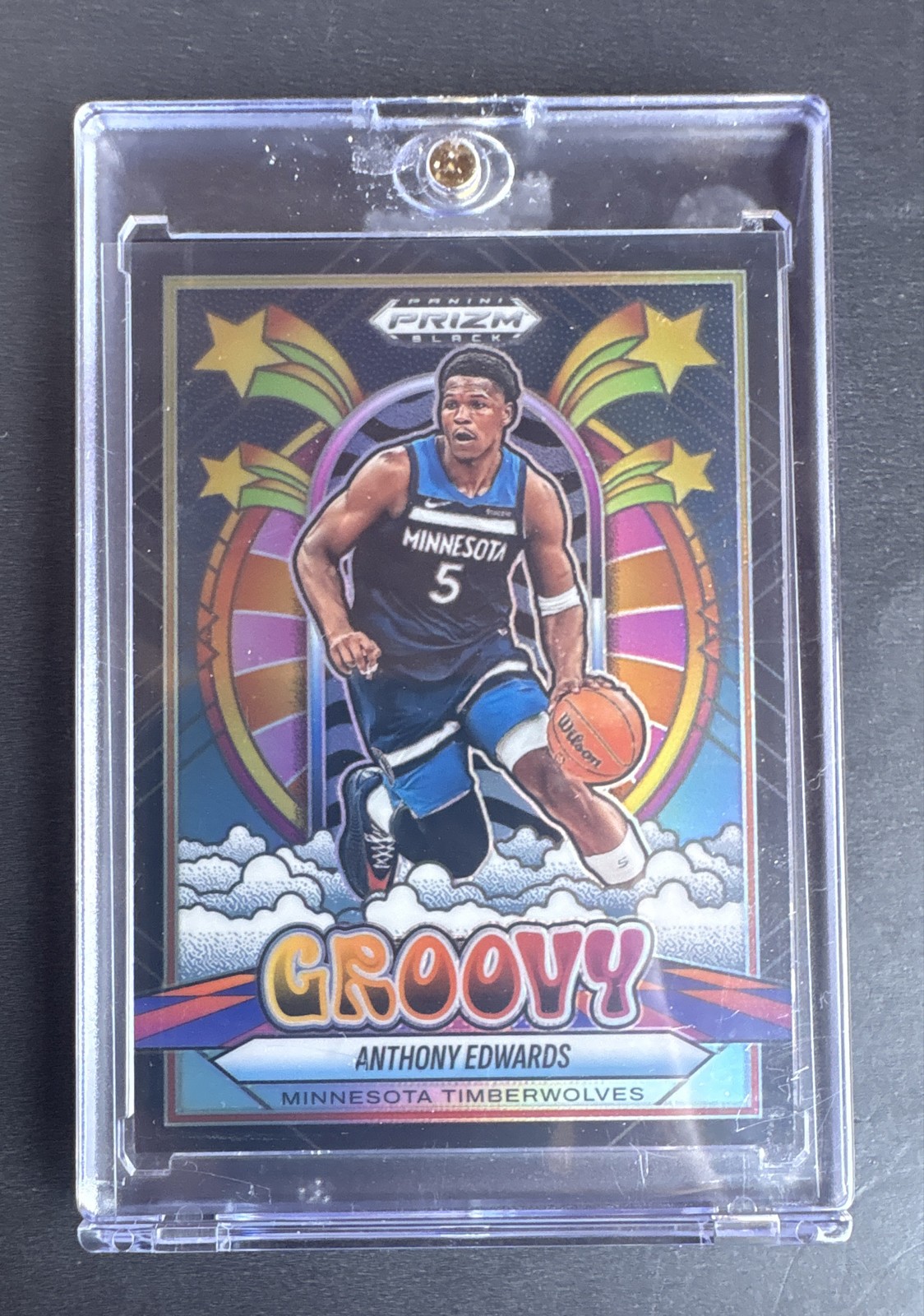 2024-25 Panini Prizm Black - Groovy Anthony Edwards #8
