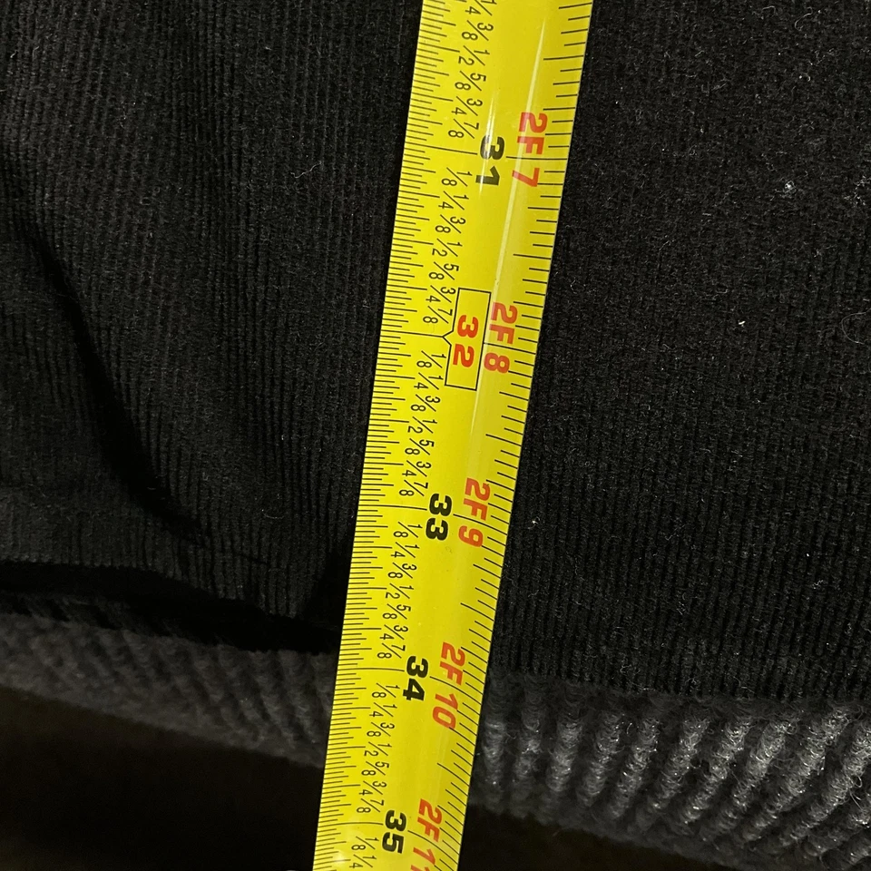 Camisa Eddie Bauer Para Hombres 2XL Alta Negra Pana Con Botones Manga Larga Bolsillo Foto 4 de 4