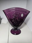 ONLY 75 MADE  Fenton** AUBERGINE DANCING LADIES FAN VASE**2007..