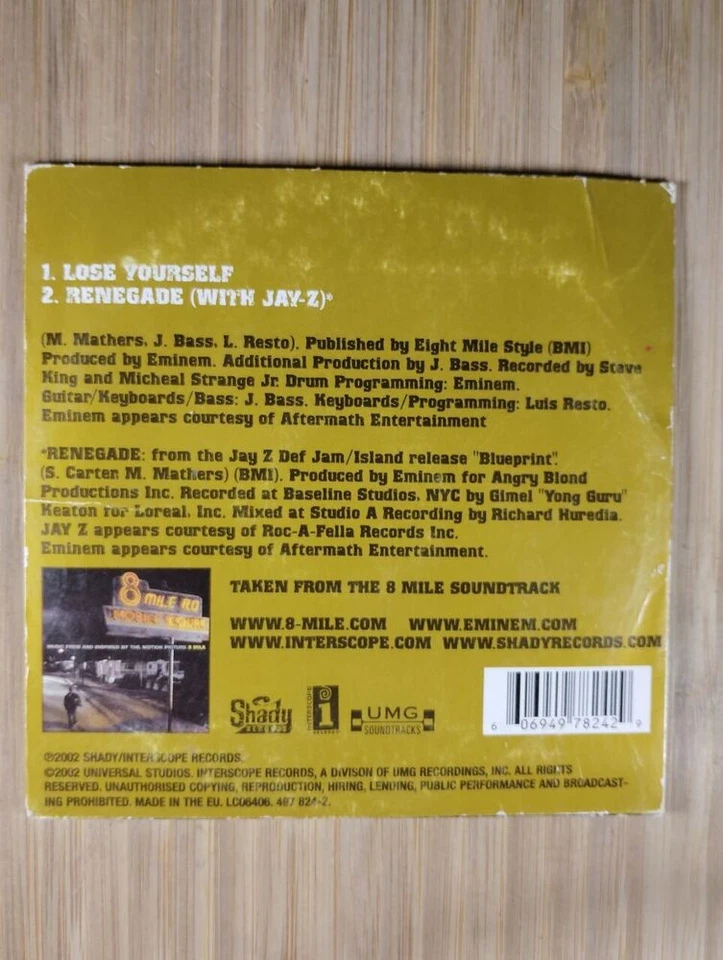 Eminem - Lose Yourself (CD Single Car) | Bon état - Photo 2/2