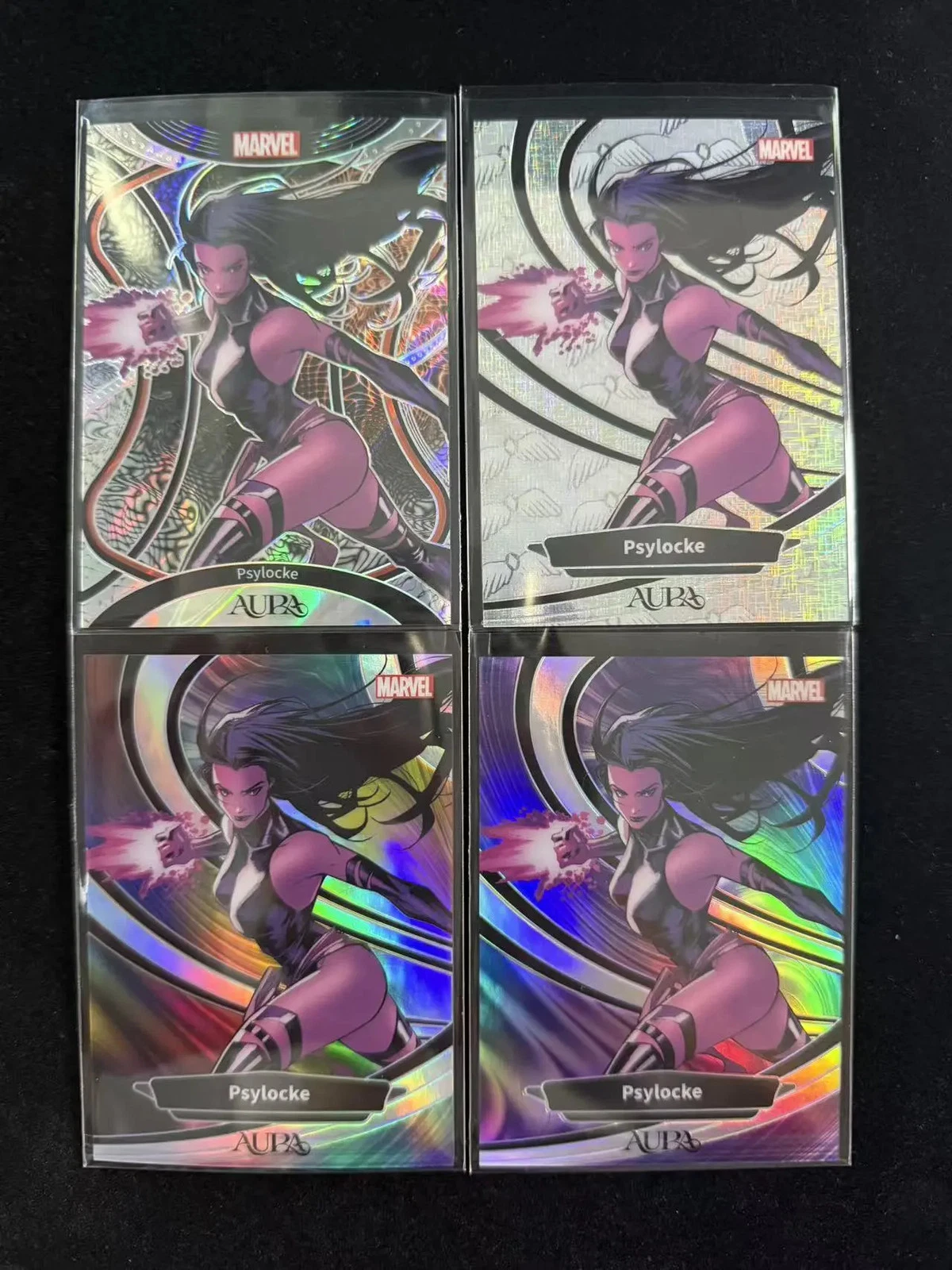 2025 Kakawow Aura Marvel Trading Cards Angel Purple Psylocke /45 Lot 4 gxfc