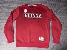 Vintage Indiana Hoosiers Sweatshirt Mens Med Red NCAA Embroidered Colosseum